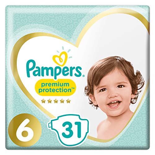 Pampers Premium Protection Nappies Size 6 (15+ kg/XL) Giant Pack (x31 Layers)